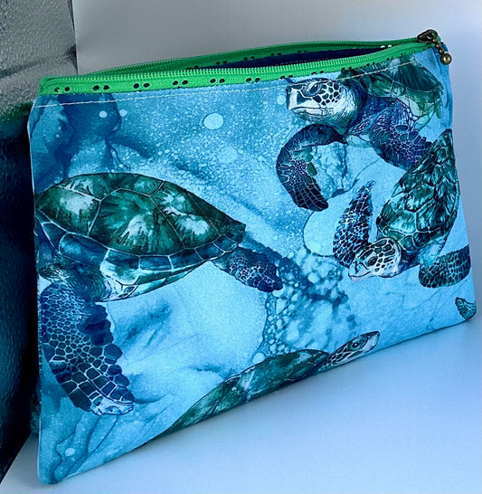 TwinZip Pouch - Sea Turtle Ocean
