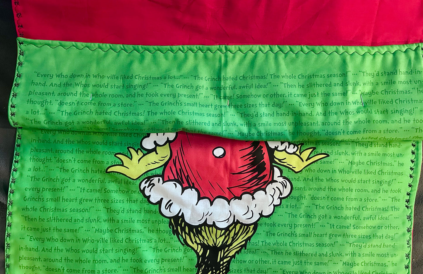 🎄 “Merry Grinchmas” Fabric Wall Hanging